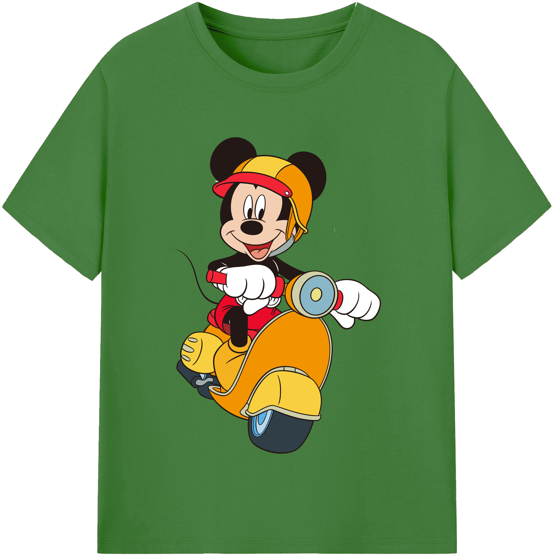（画像用） ミッキーマウス Mickey Mouse レディースカジュアルプリントTシャツ（綿100％）
